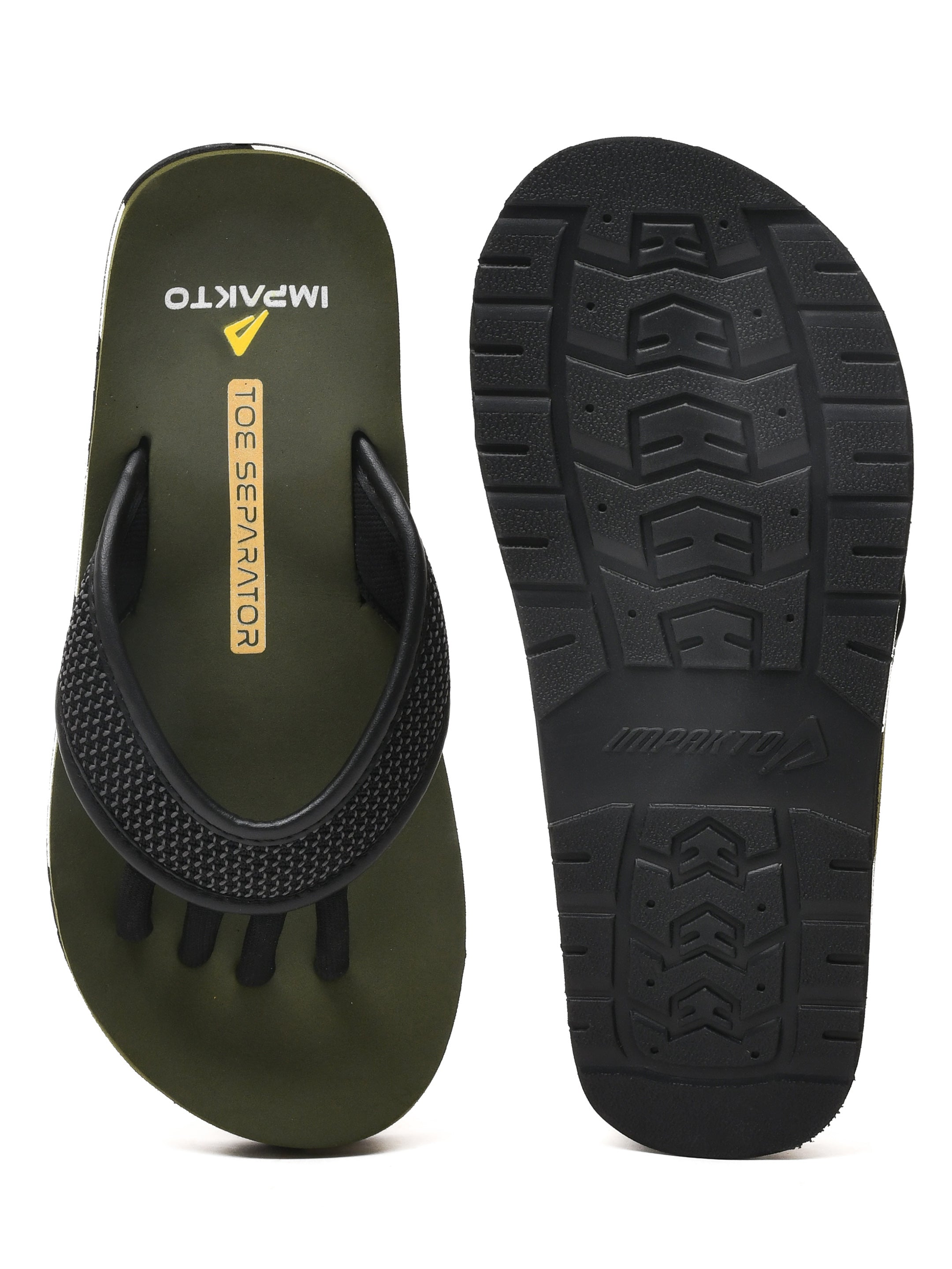 Impakto Barefoot Wide Feet Wellness Scientific 5-Finger Comfort Slipper for Men – Durable Outdoor & Indoor Wear -BM3020