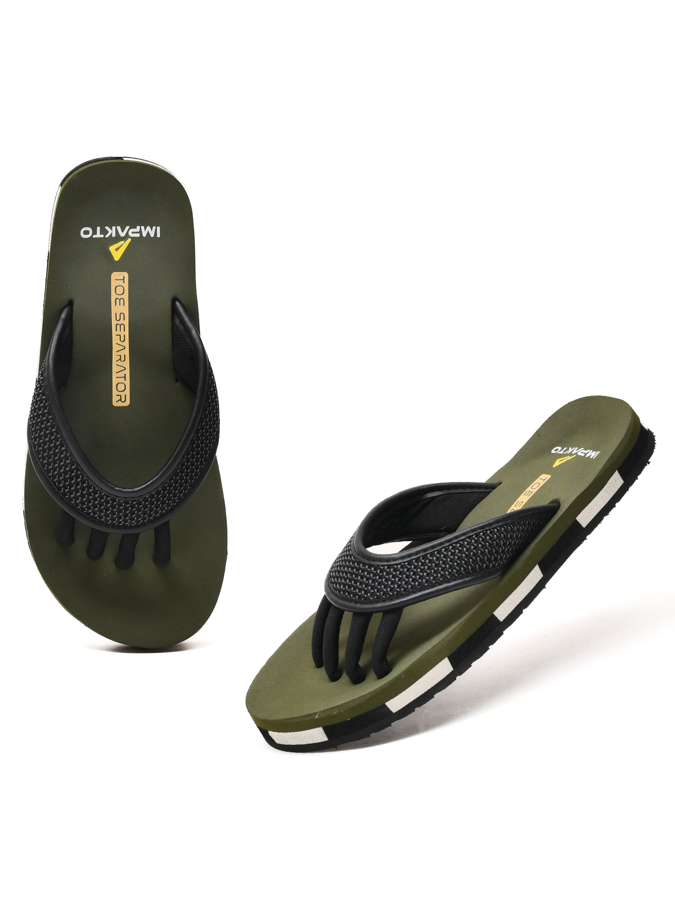 Impakto Barefoot Wide Feet Wellness Scientific 5-Finger Comfort Slipper for Men – Durable Outdoor & Indoor Wear -BM3020
