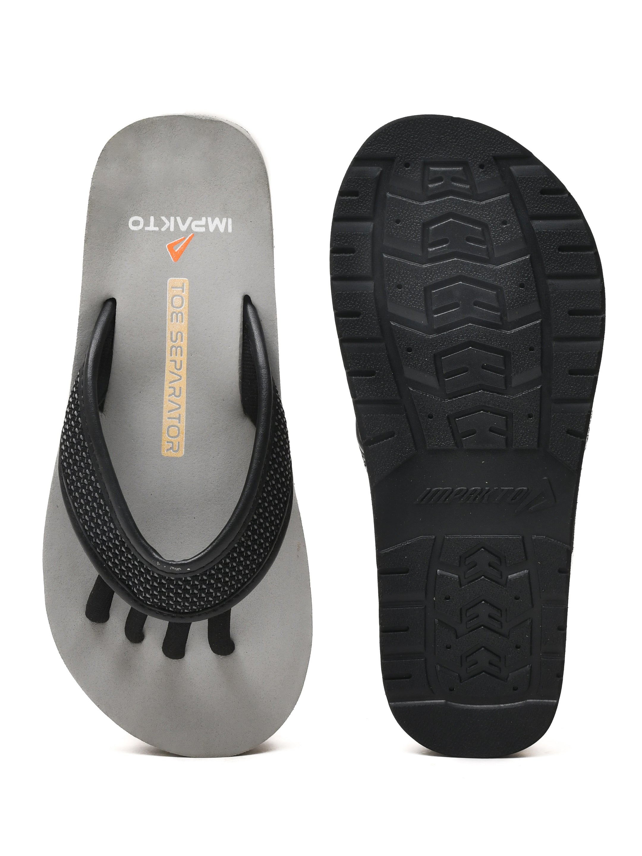 Impakto Barefoot Wide Feet Wellness Scientific 5-Finger Comfort Slipper for Men – Durable Outdoor & Indoor Wear -BM3021