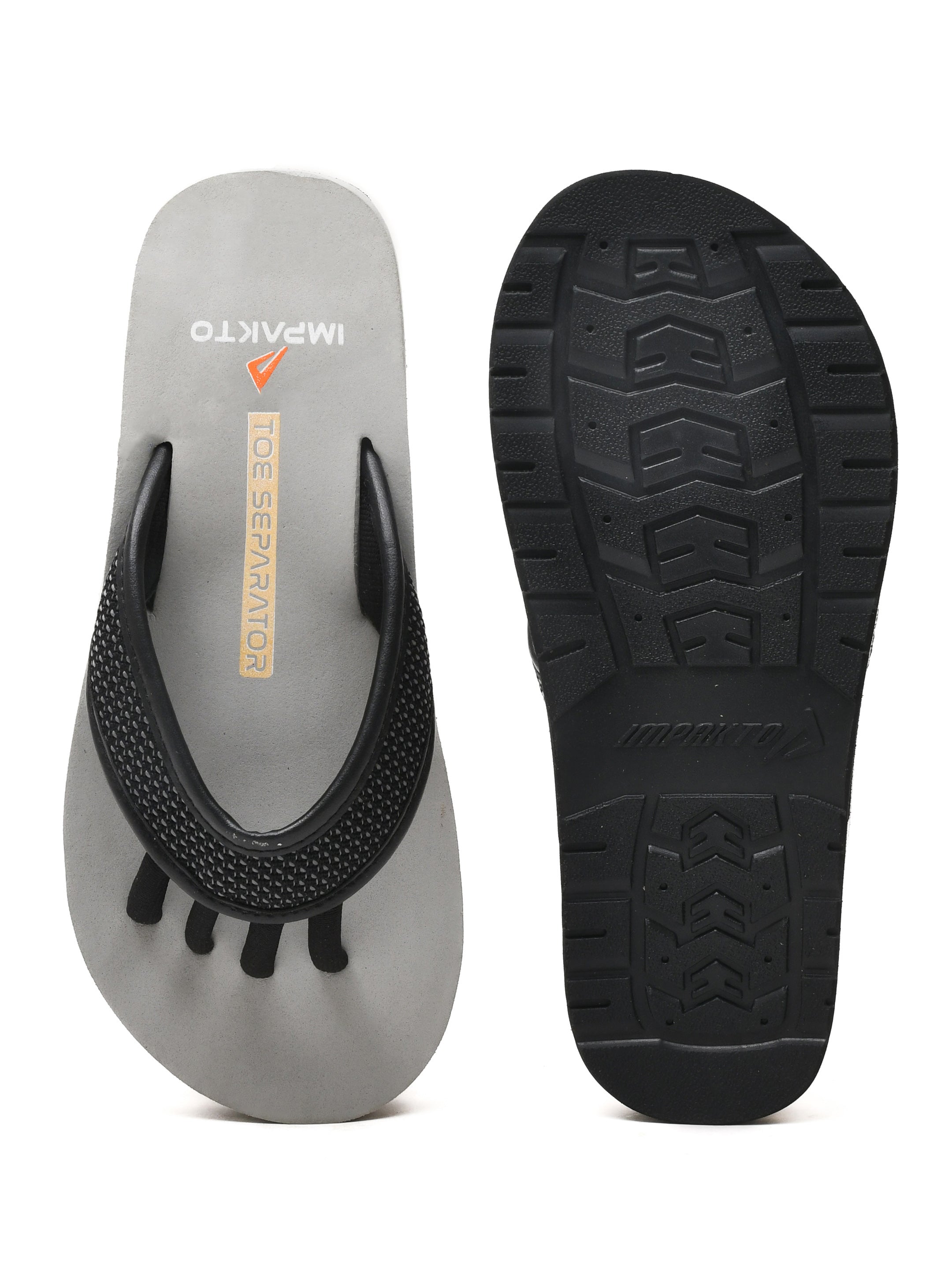 Impakto Barefoot Wide Feet Wellness Scientific 5-Finger Comfort Slipper for Men – Durable Outdoor & Indoor Wear -BM3021