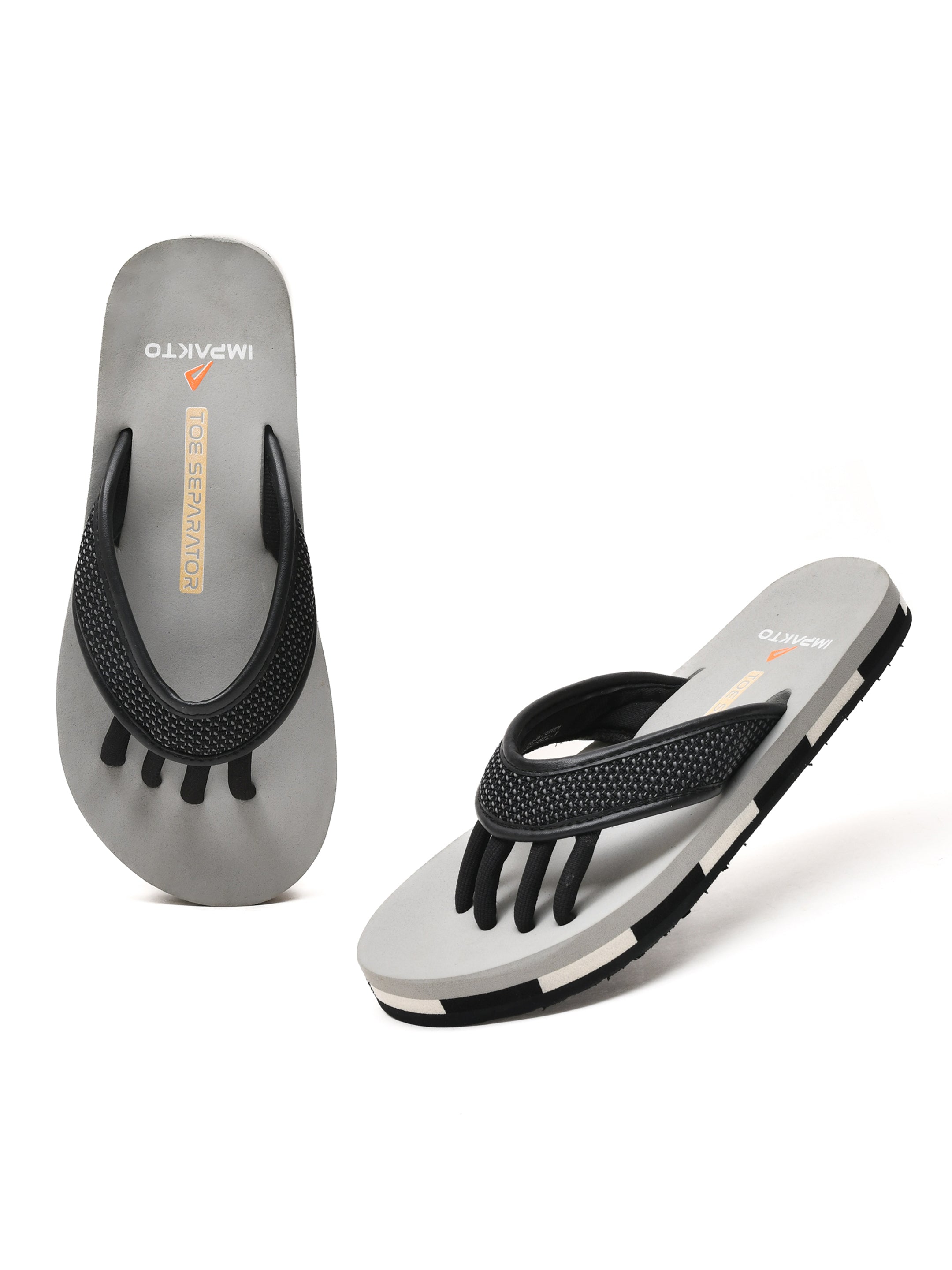 Impakto Barefoot Wide Feet Wellness Scientific 5-Finger Comfort Slipper for Men – Durable Outdoor & Indoor Wear -BM3021