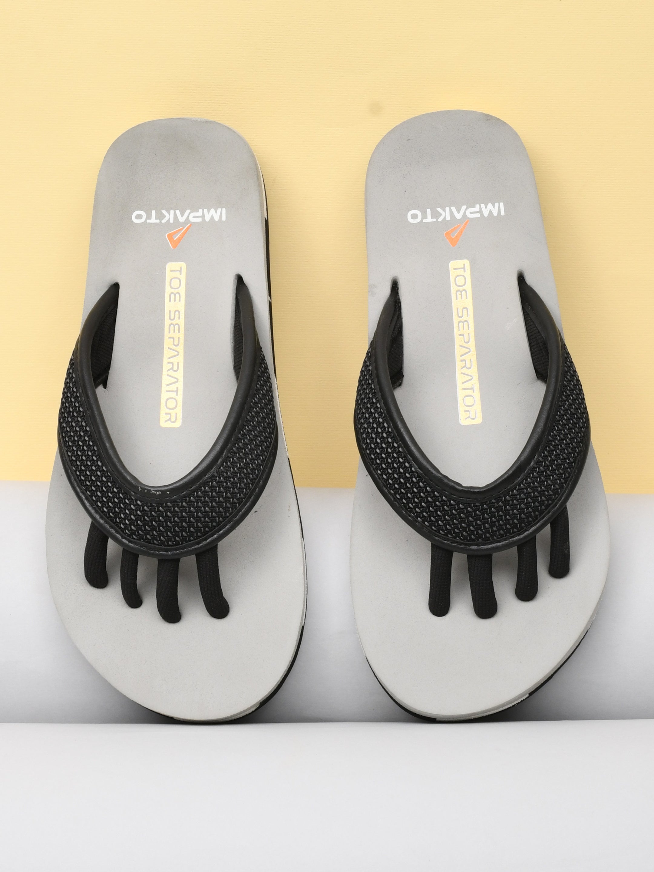 Impakto Barefoot Wide Feet Wellness Scientific 5-Finger Comfort Slipper for Men – Durable Outdoor & Indoor Wear -BM3021