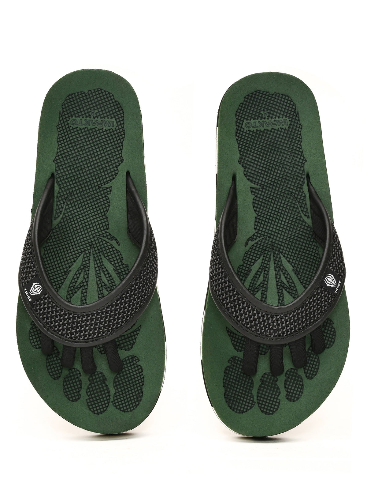 Impakto TRIBE 5-Finger Toe Separator Slippers - Olive