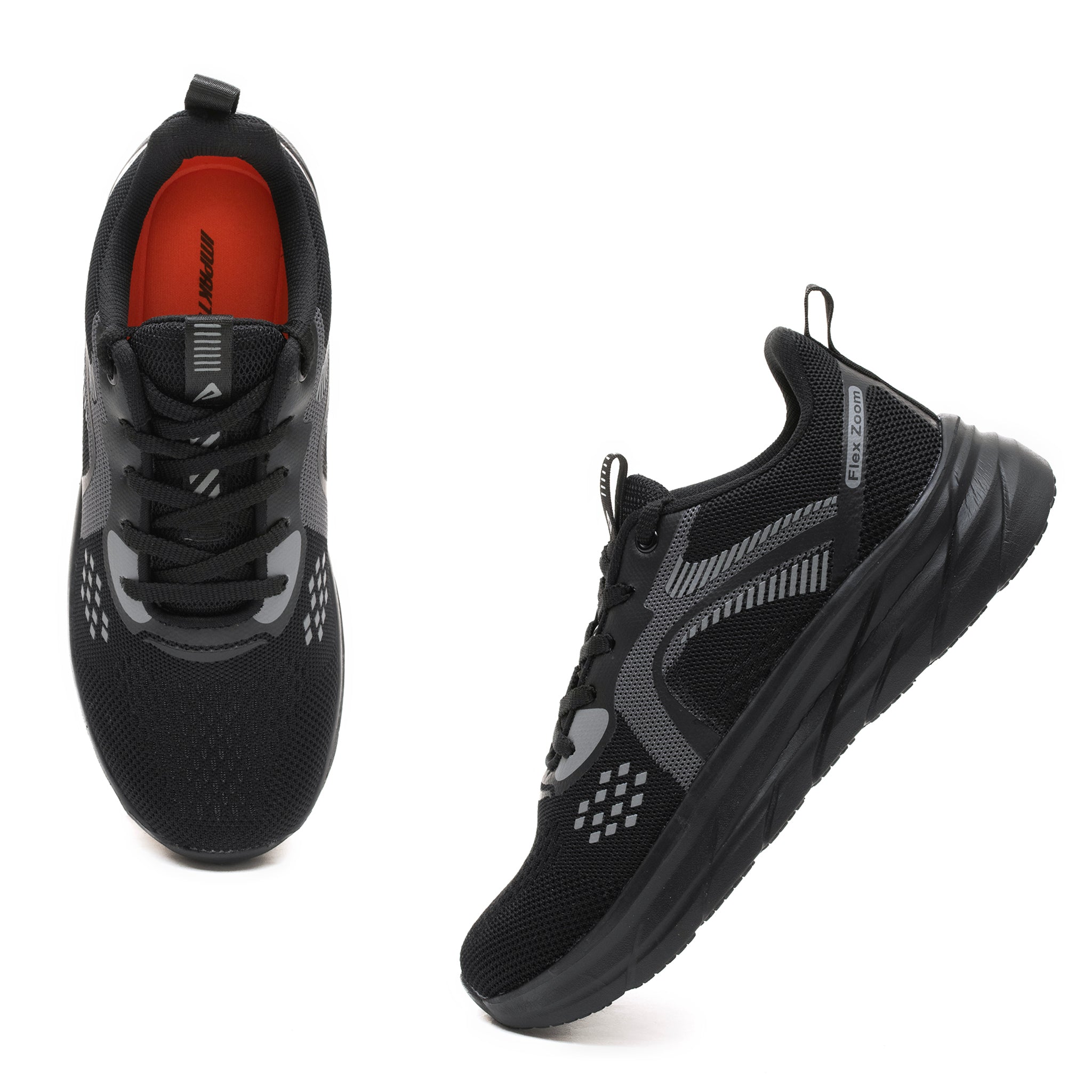 Impakto Night Racer Men's Black Running Shoes