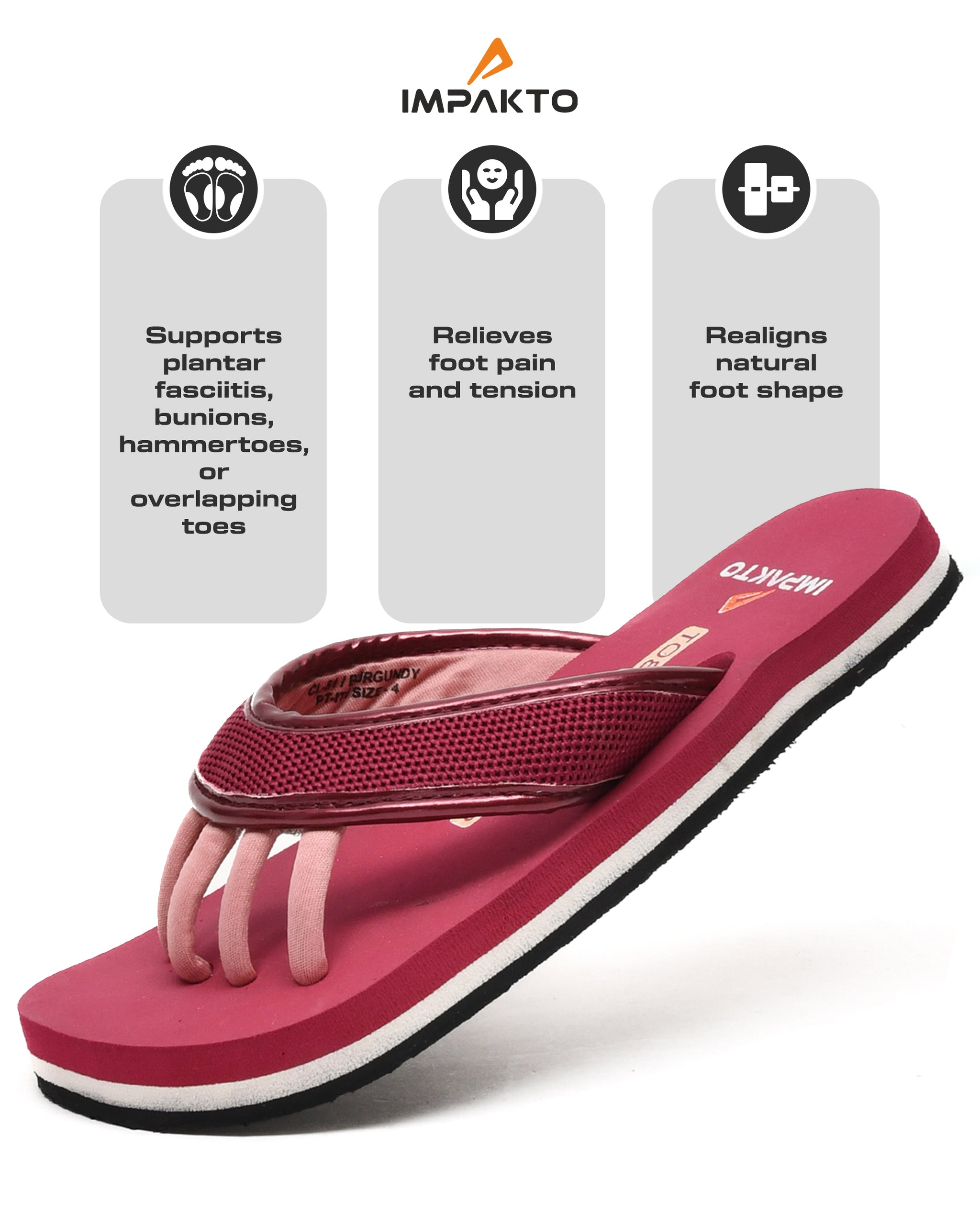 Impakto 5-Finger Toe Separator Slippers