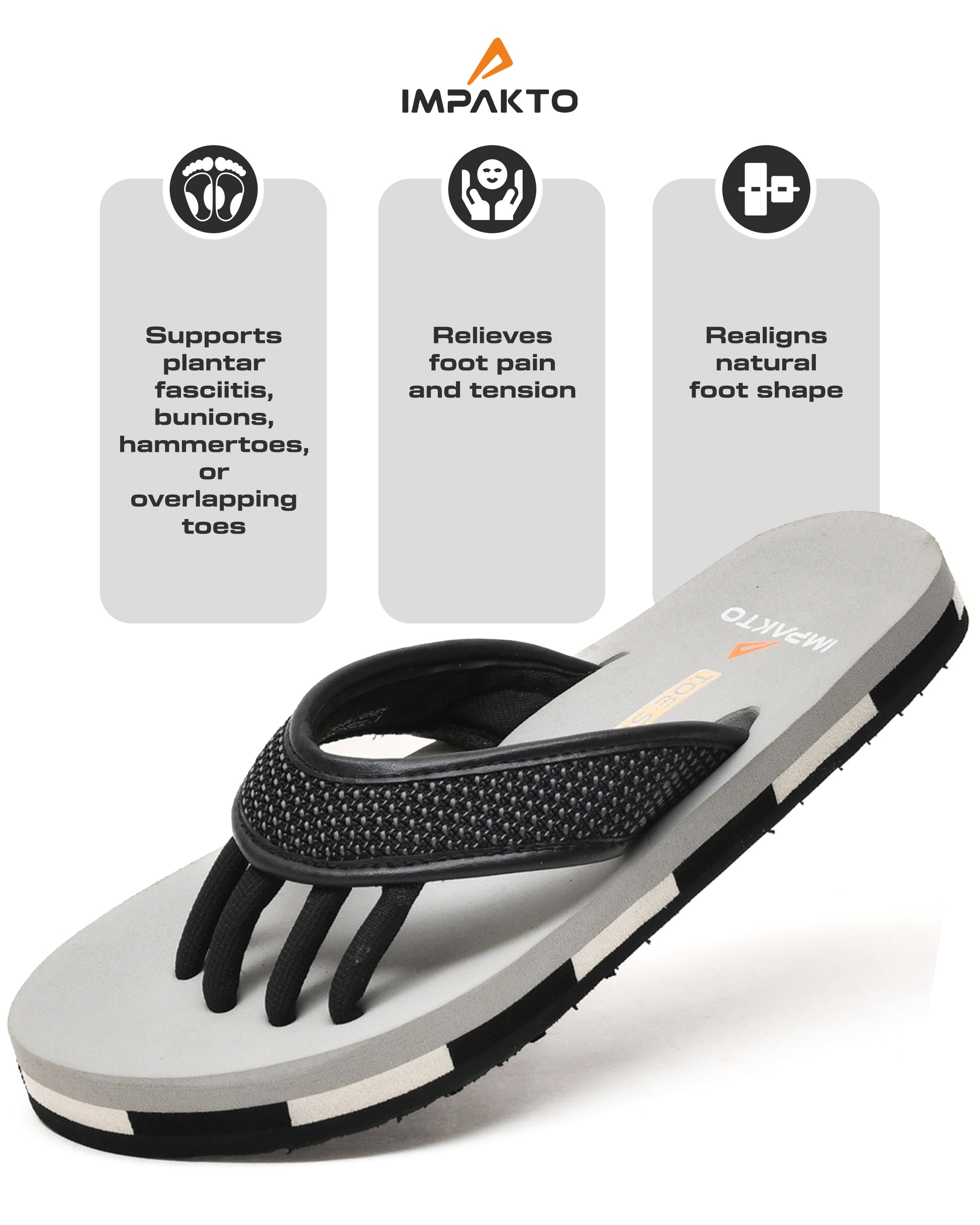 Impakto 5-Finger Toe Separator Slippers