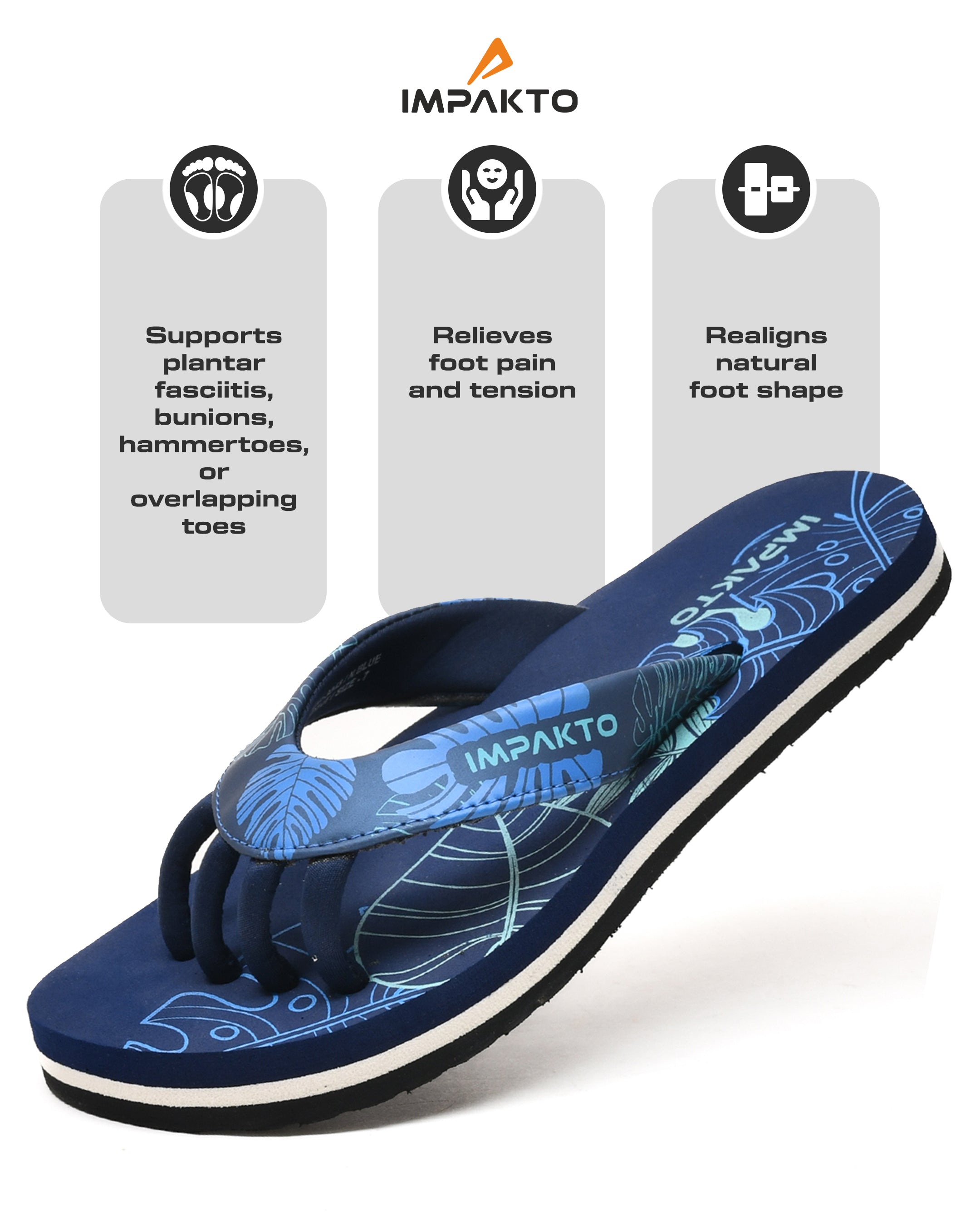 Impakto 5-Finger Toe Separator Slippers