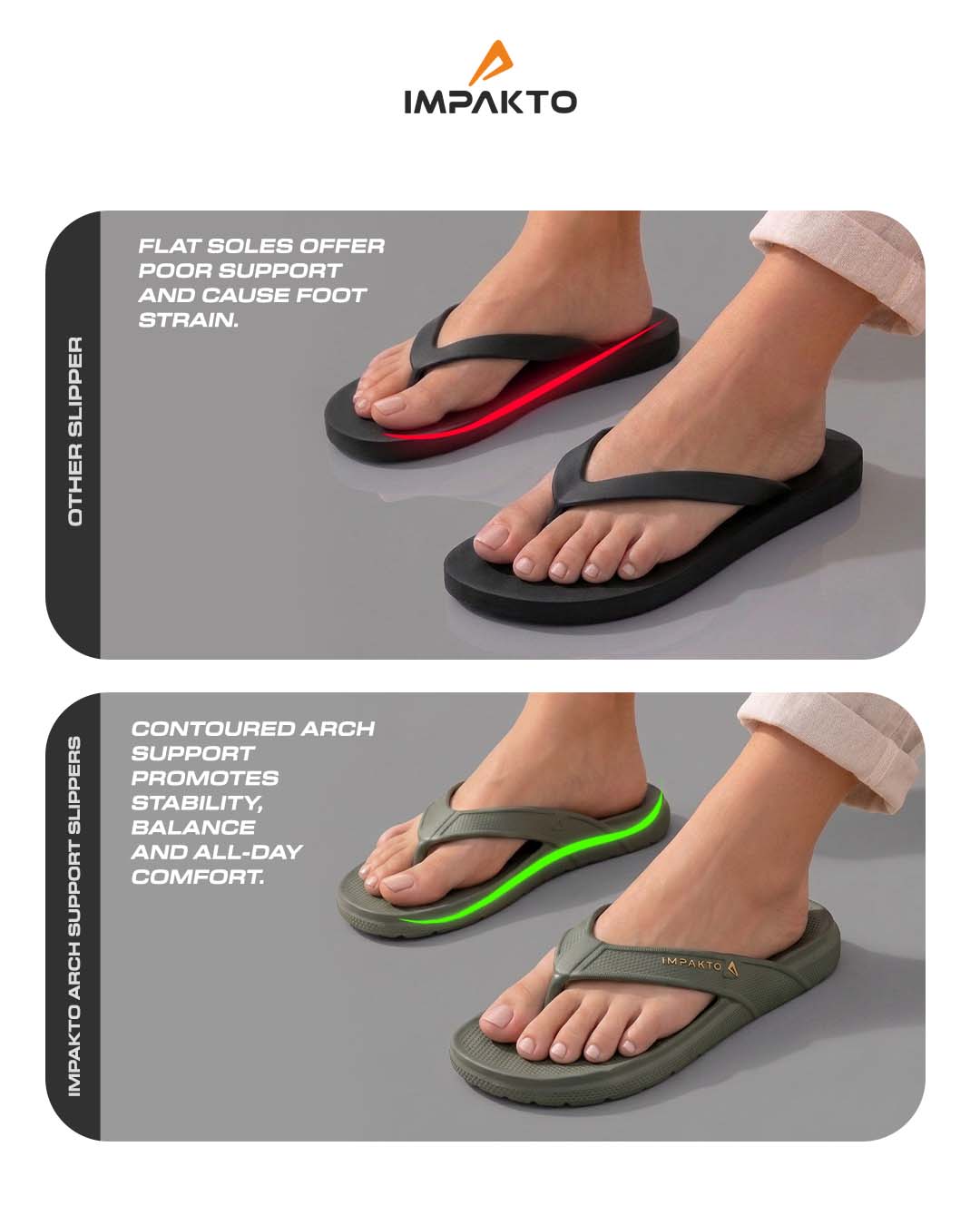 Impakto Arch Support Flip Flops