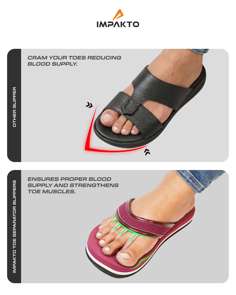 Impakto 5-Finger Toe Separator Slippers