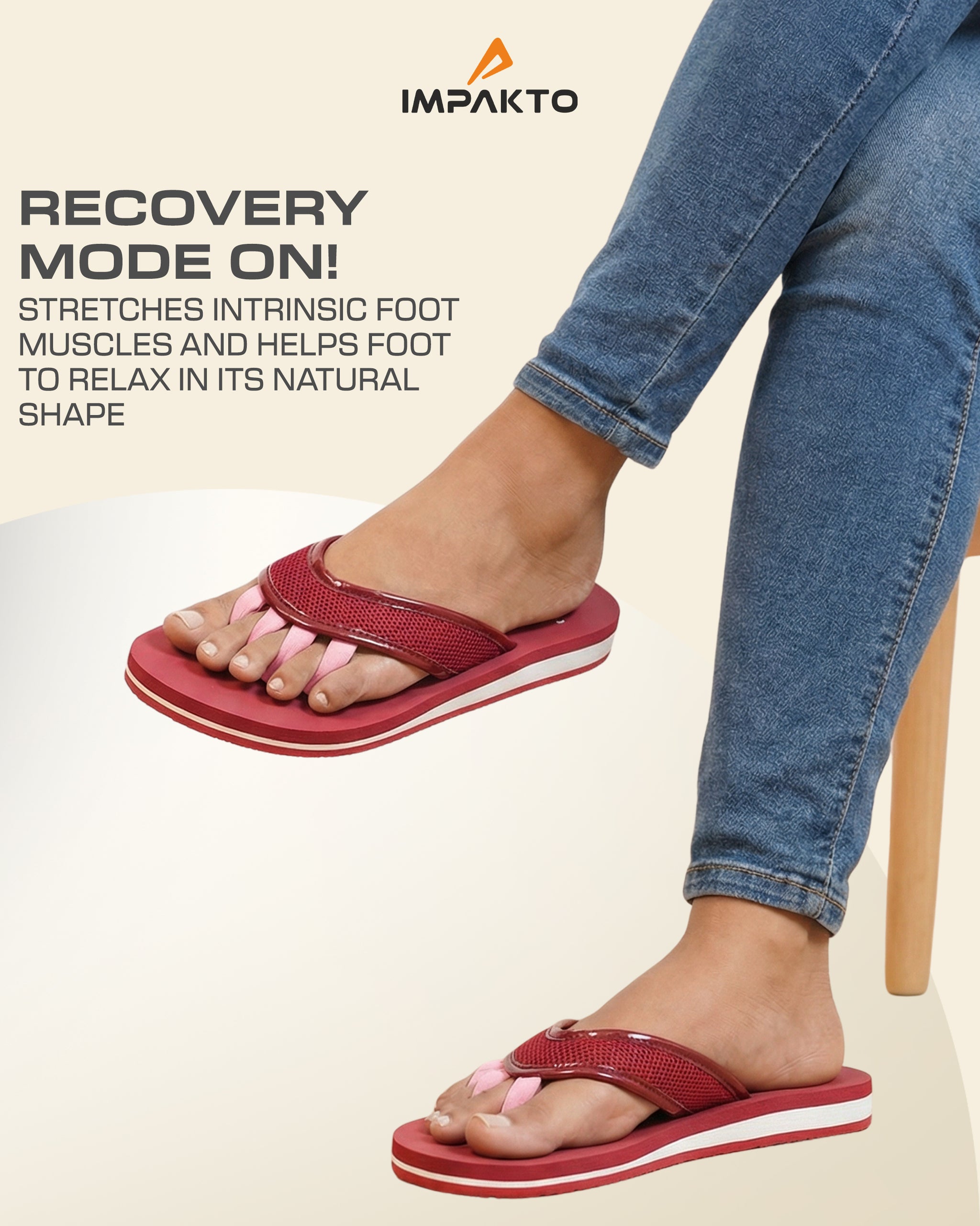 Impakto 5-Finger Toe Separator Slippers