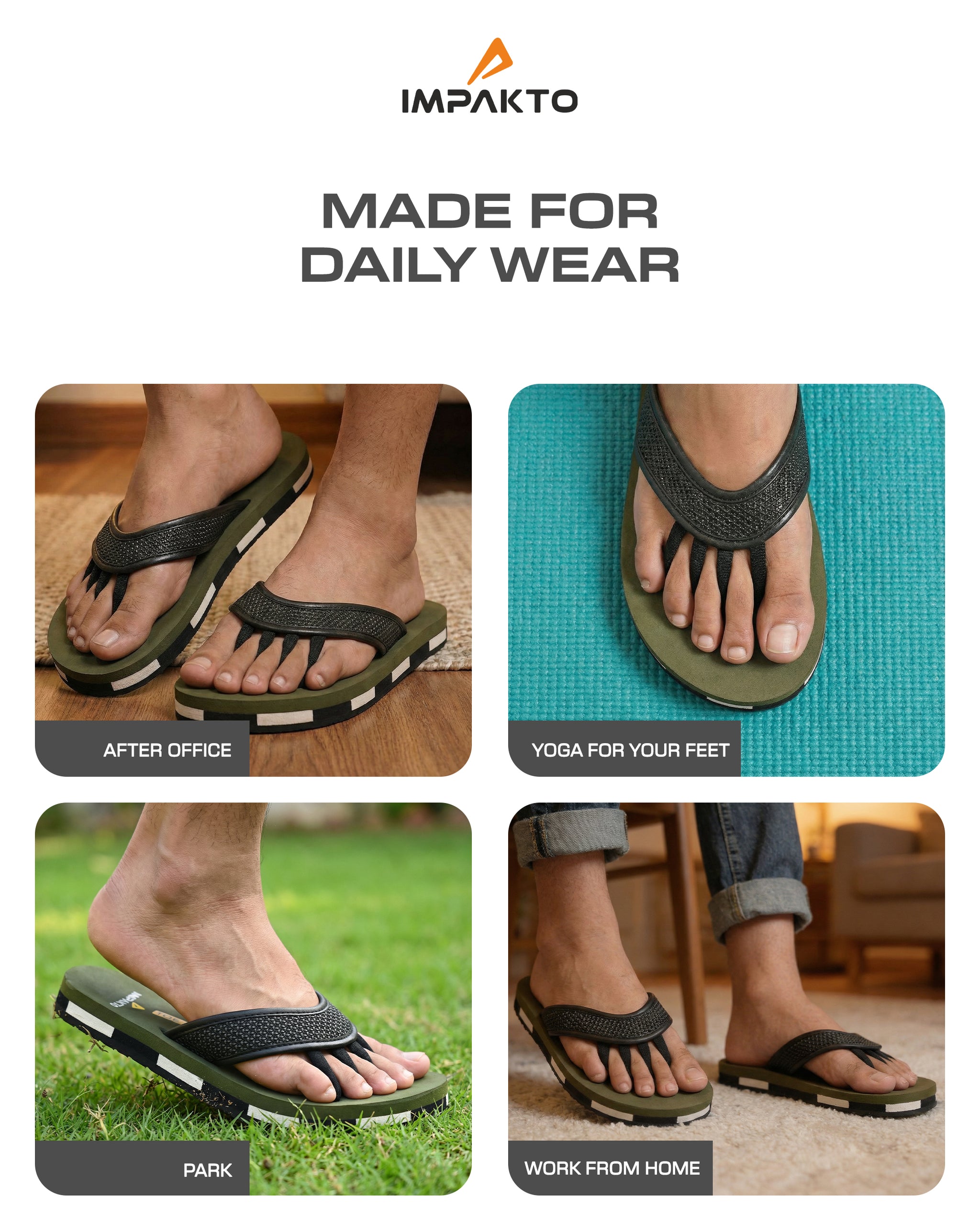 Impakto 5-Finger Toe Separator Slippers