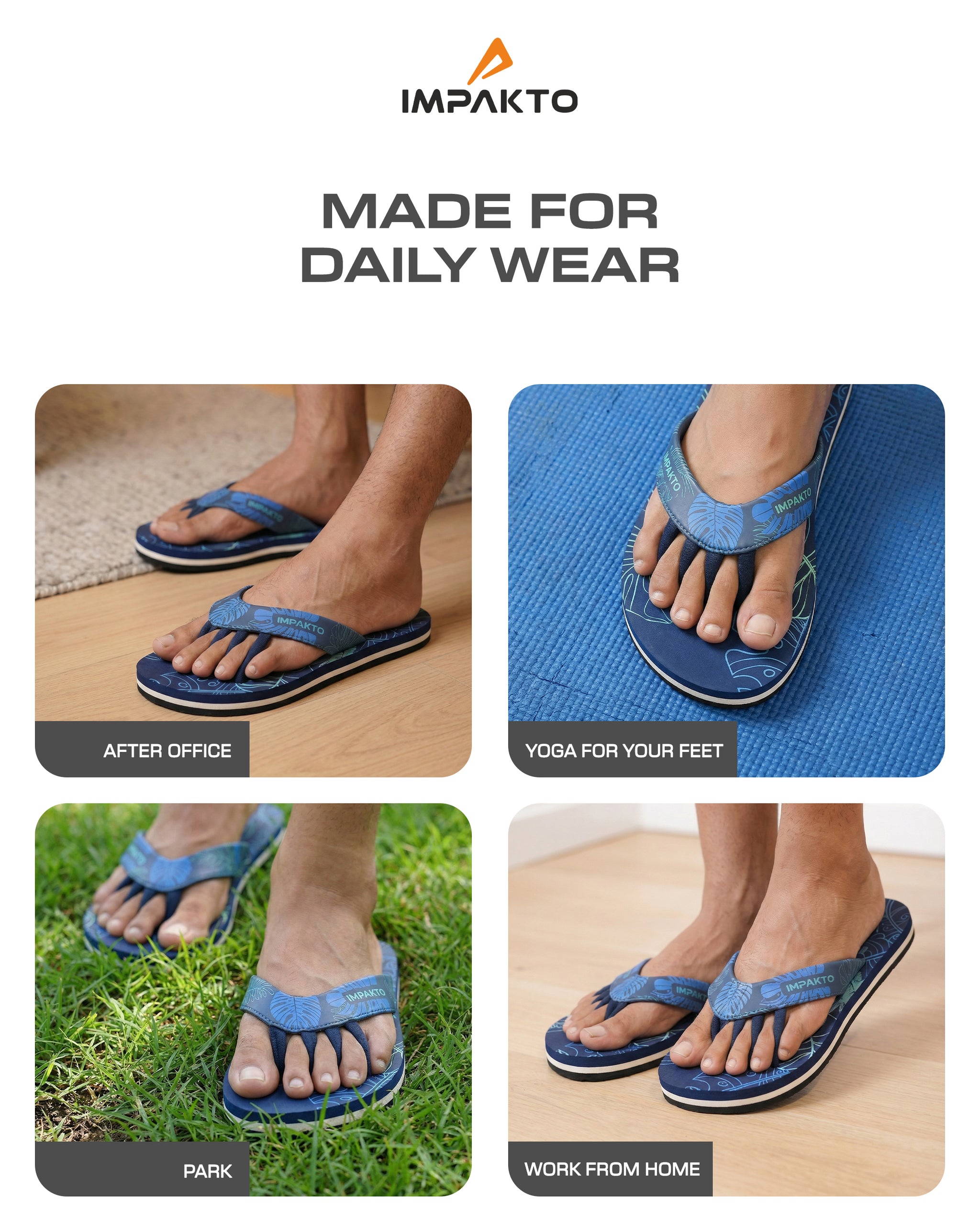 Impakto 5-Finger Toe Separator Slippers