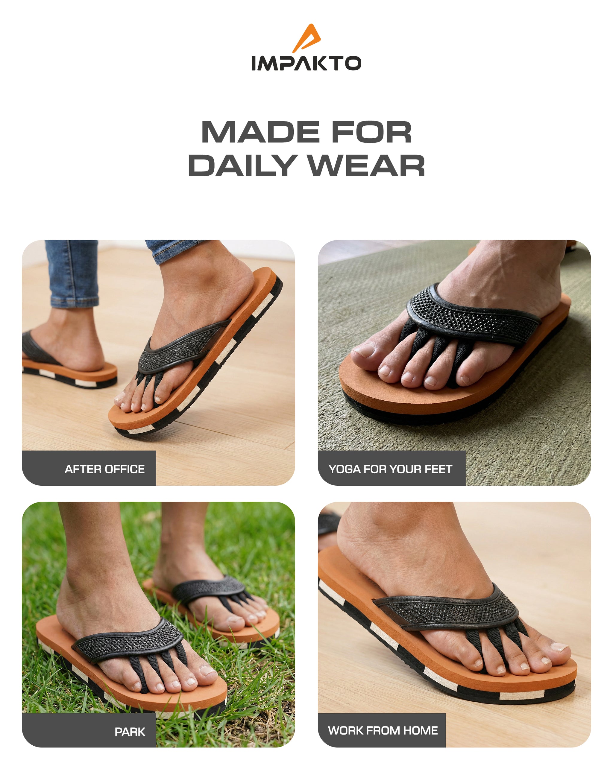 Impakto 5-Finger Toe Separator Slippers
