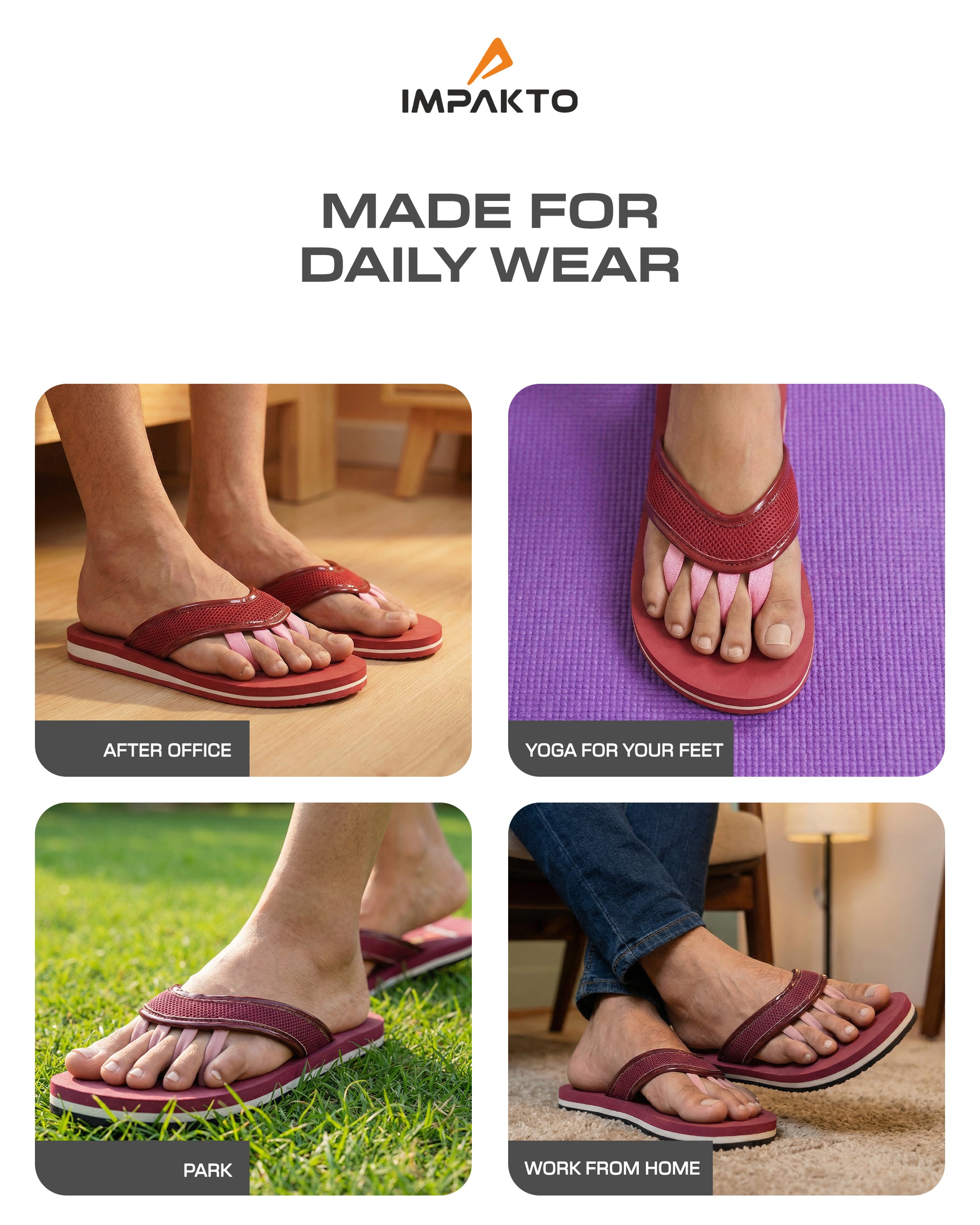 Impakto 5-Finger Toe Separator Slippers