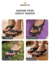 Impakto TRIBE 5-Finger Toe Separator Slippers - Brown