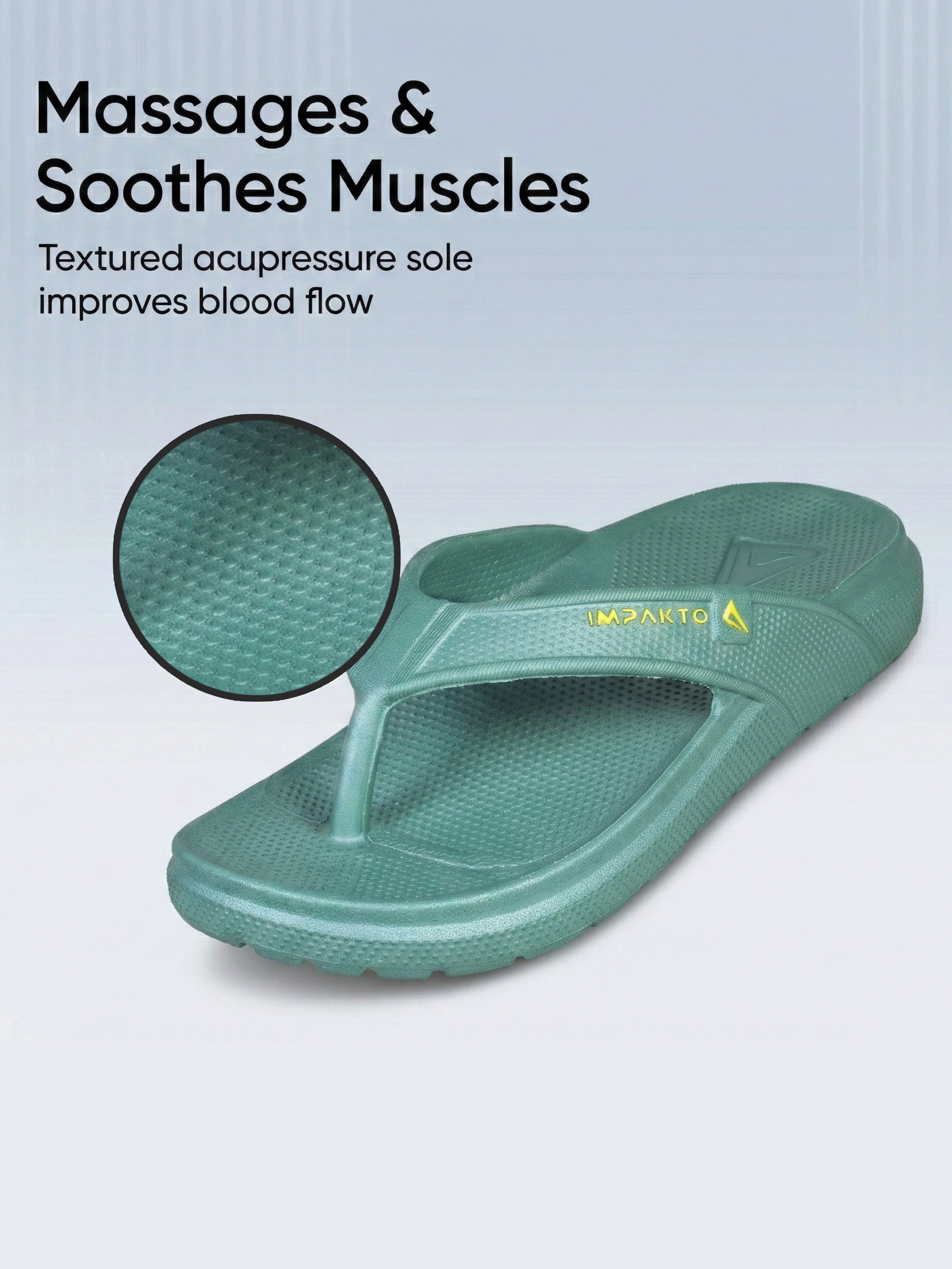 Impakto Men’s Ultra-Comfort Flip Flops With Anti-Slip & Arch Support - FT3092