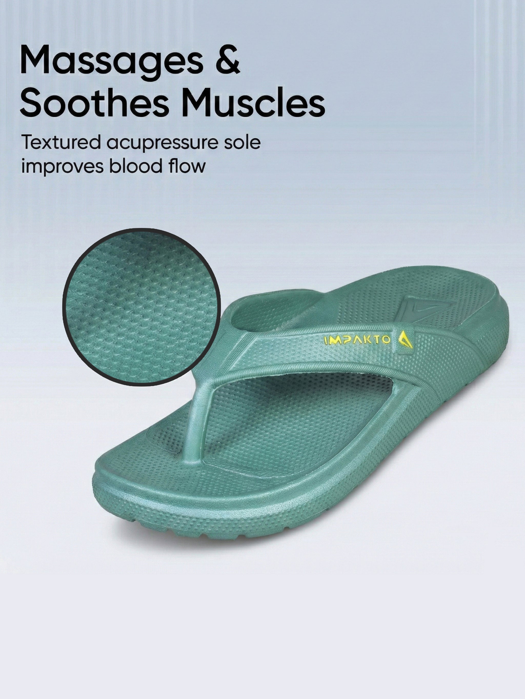 Impakto Men’s Ultra-Comfort Flip Flops With Anti-Slip & Arch Support - FT3092