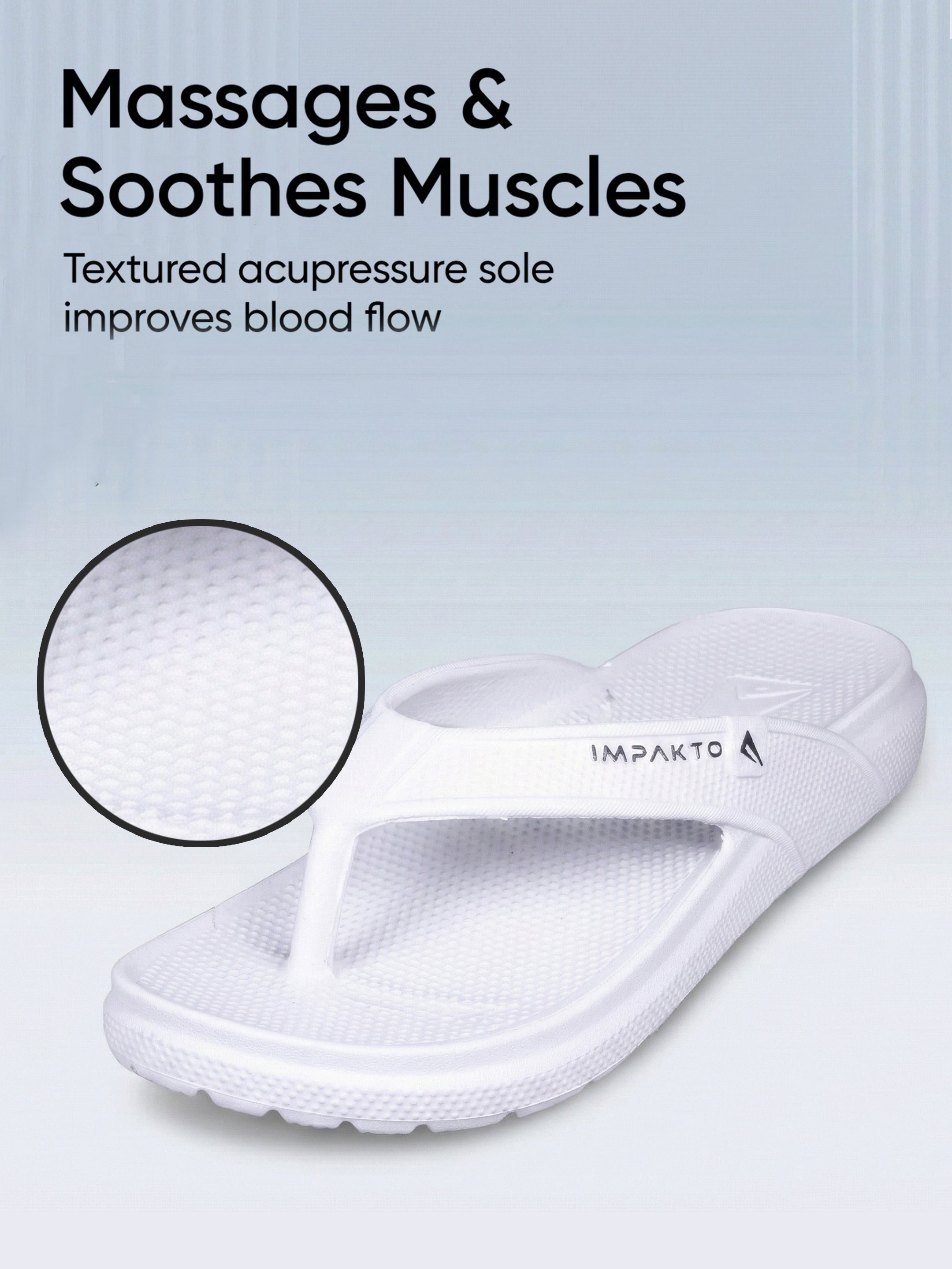 Impakto Men’s Ultra-Comfort Flip Flops With Anti-Slip & Arch Support - FT3120