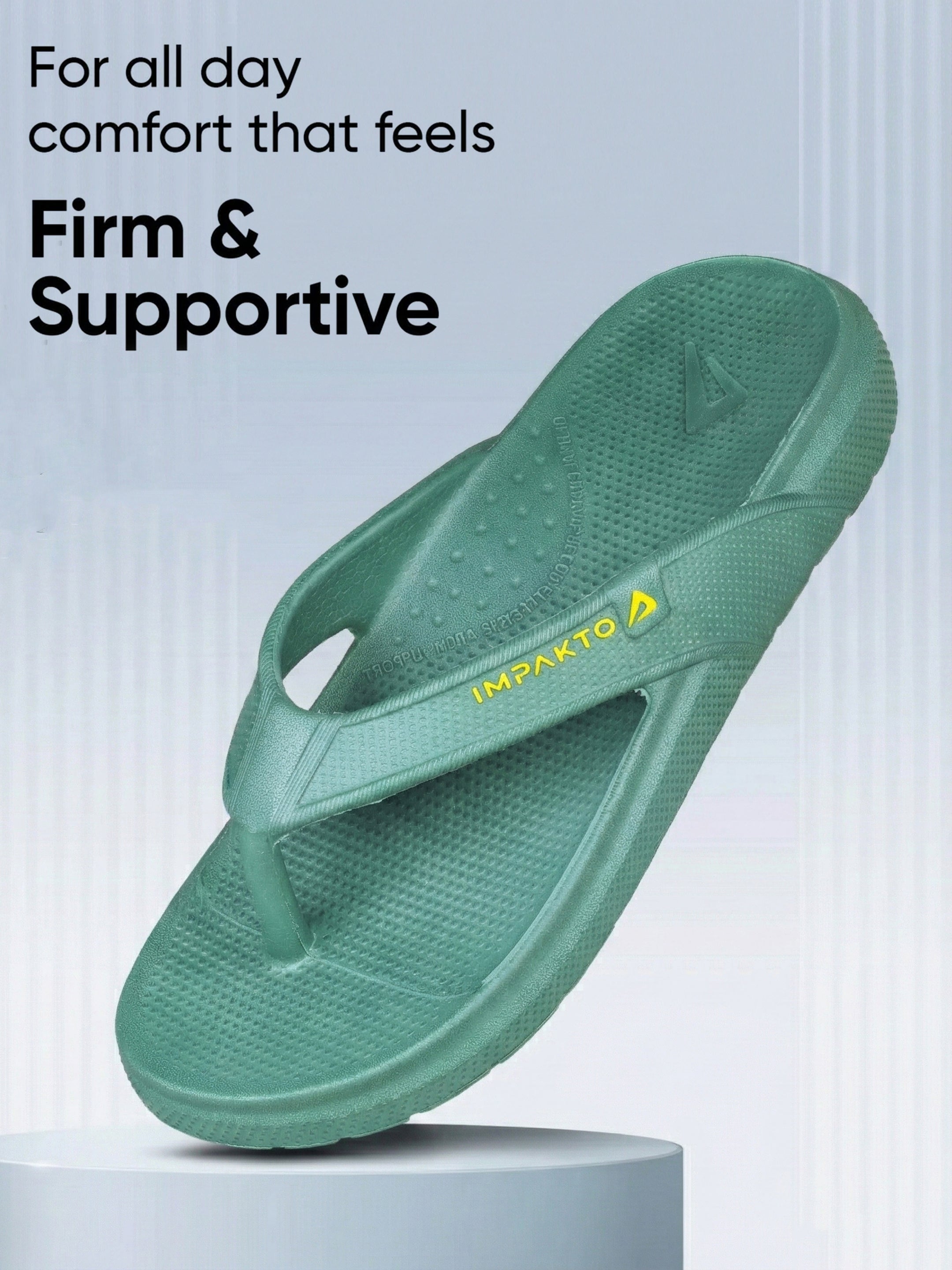Impakto Men’s Ultra-Comfort Flip Flops With Anti-Slip & Arch Support - FT3092