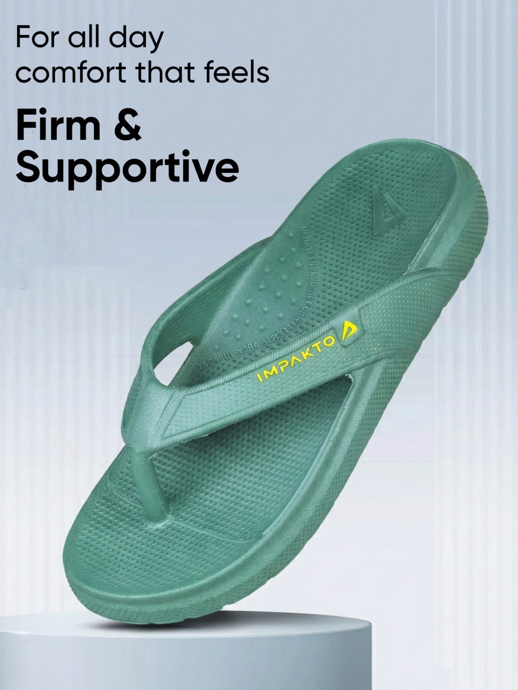 Impakto Men’s Ultra-Comfort Flip Flops With Anti-Slip & Arch Support - FT3092