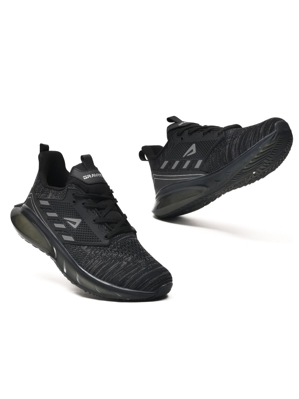 Impakto Gravity Men's Black Running Shoes-AS3066