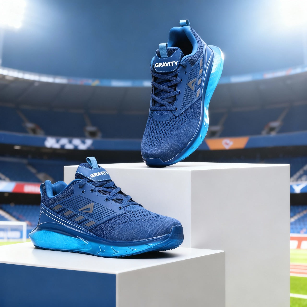 Impakto Gravity Men’s Blue Running Shoes Cushioned & Lightweight-AS0197