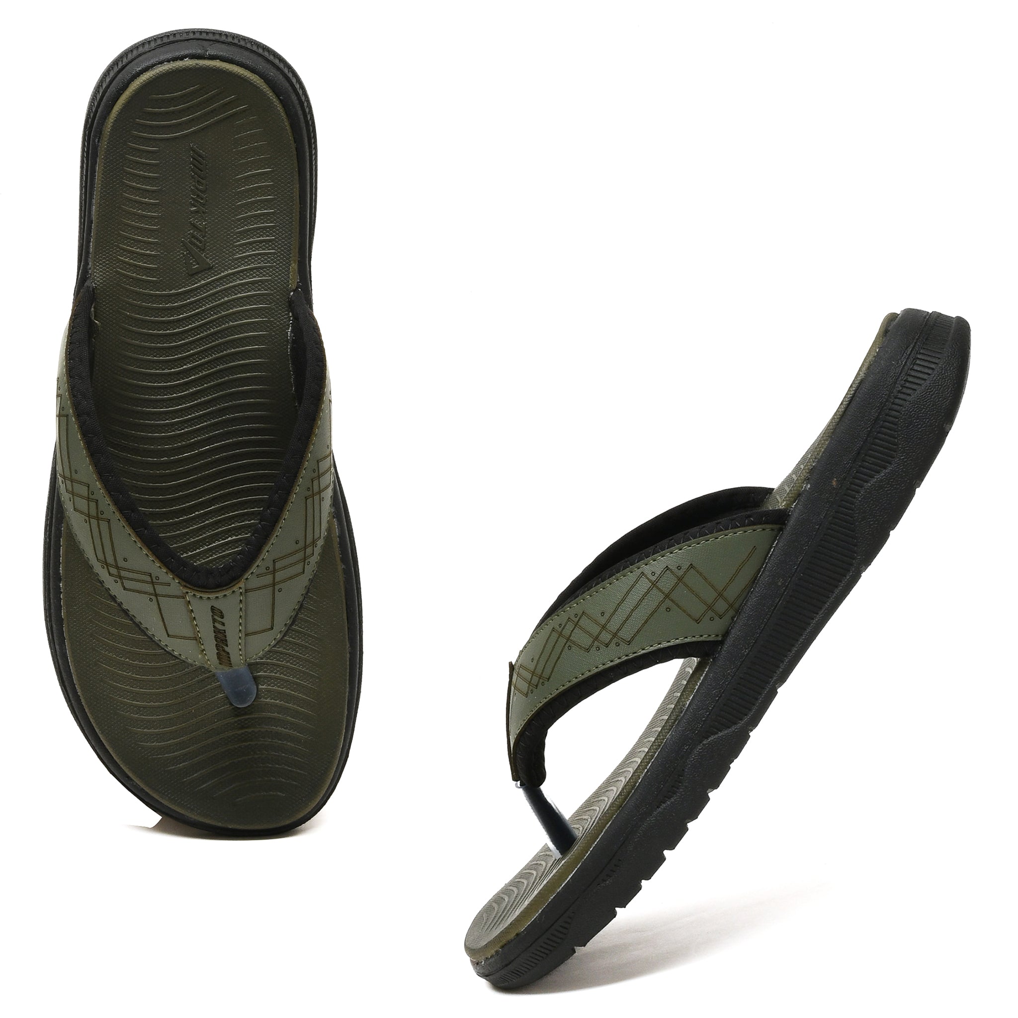 Impakto PediPlush Men Olive Green Slipper FT3046