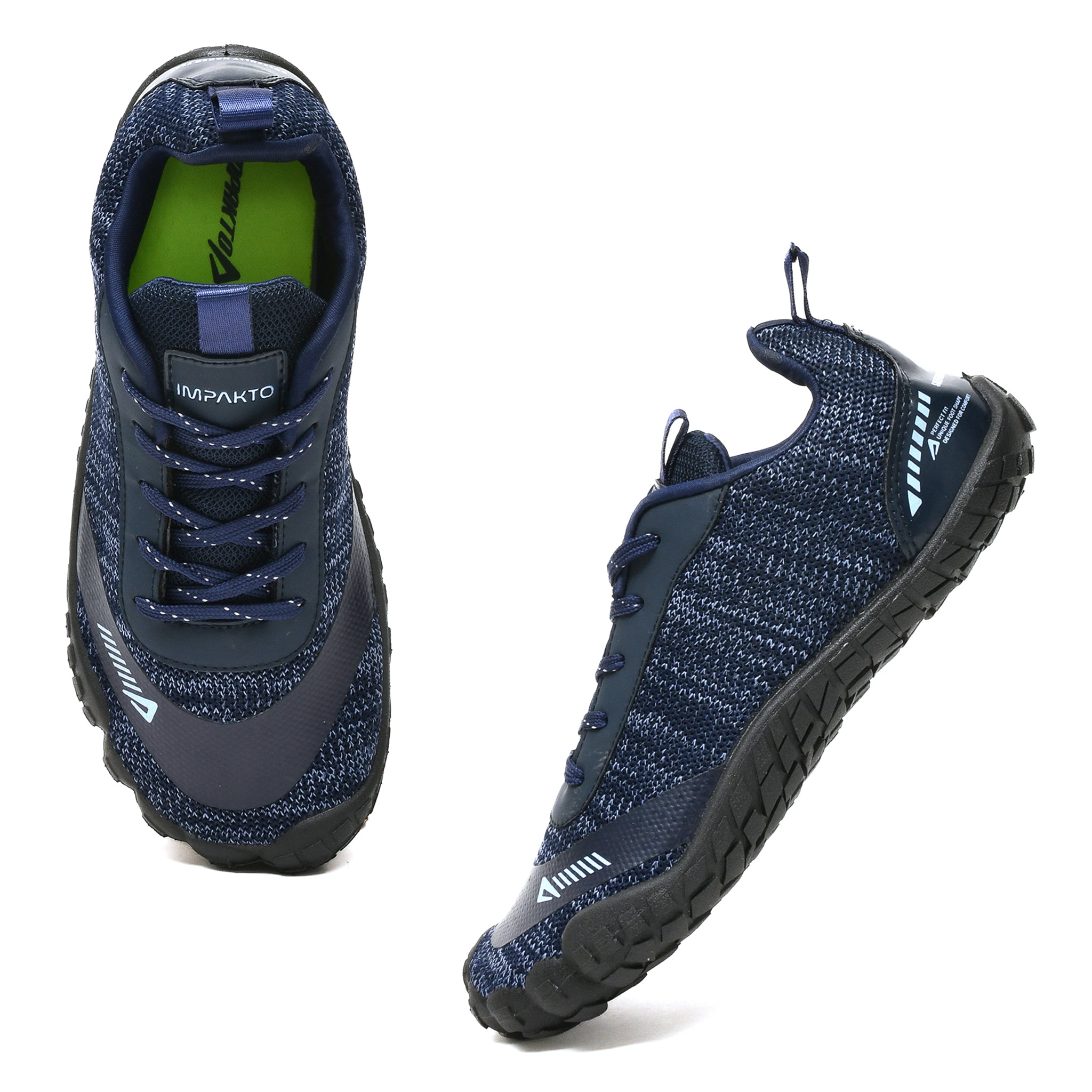 Impakto Barefoot Rooted Unisex Navy Gym Shoes AS3210